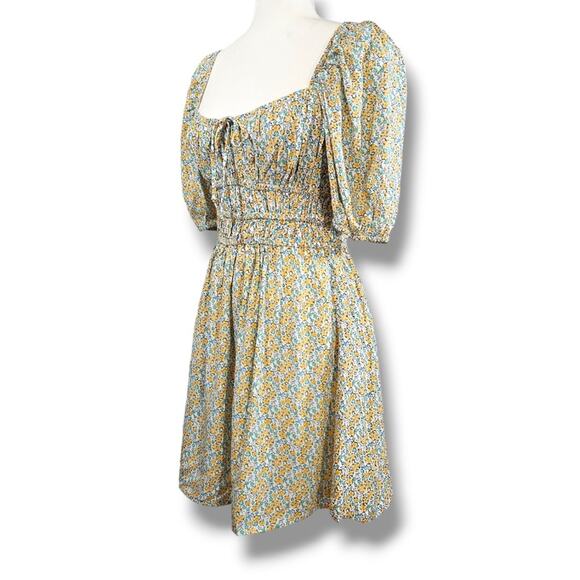 NWT Faithfull the Brand Sylvie Sabinosa Floral Print Mini Dress Size USA 4 - Picture 2 of 8